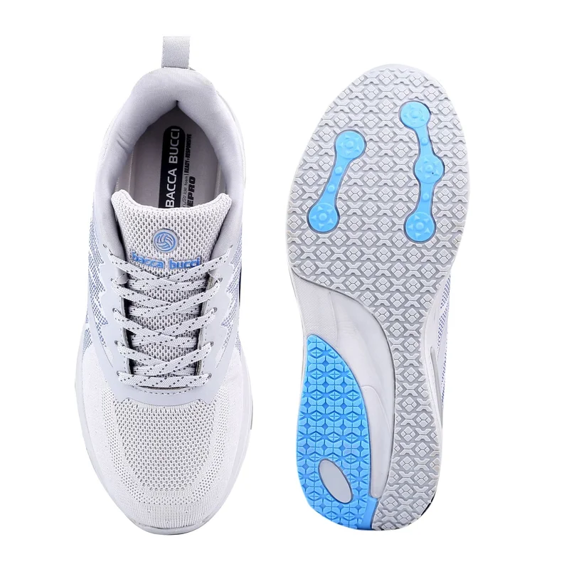 Bacca Bucci Light Grey Essential Everyday Walking and Running Shoes for Men | Best Price UAE